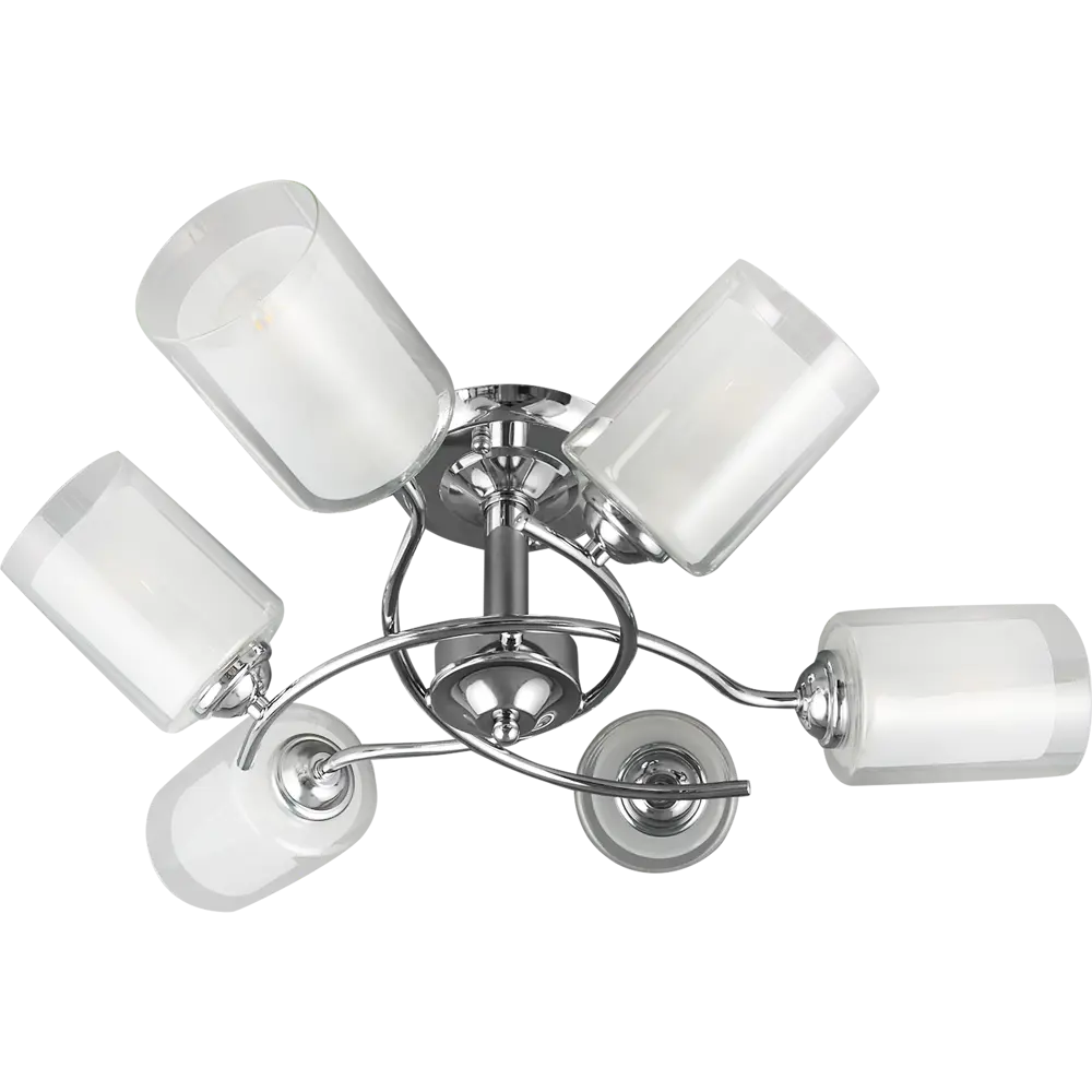 Люстра потолочная JLIGHT RIFT 6 ламп 28 м², цвет хром 84534221 STLM-2077417 