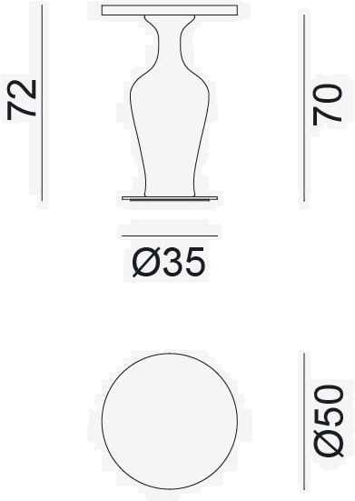 Gervasoni Круглый керамический журнальный столик для гостиной Moon sun-id-1364641 - Вид №4