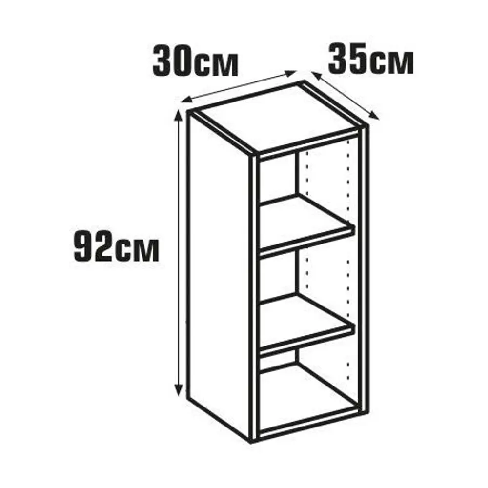 Каркас навесной 30x92x35 см, ЛДСП, цвет белый 18793336 STLM-2121183 DELINIA  - Вид №7
