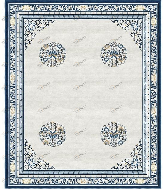 Tapis Rouge Прямоугольный коврик ручной работы Chinoiserie Tr1378
