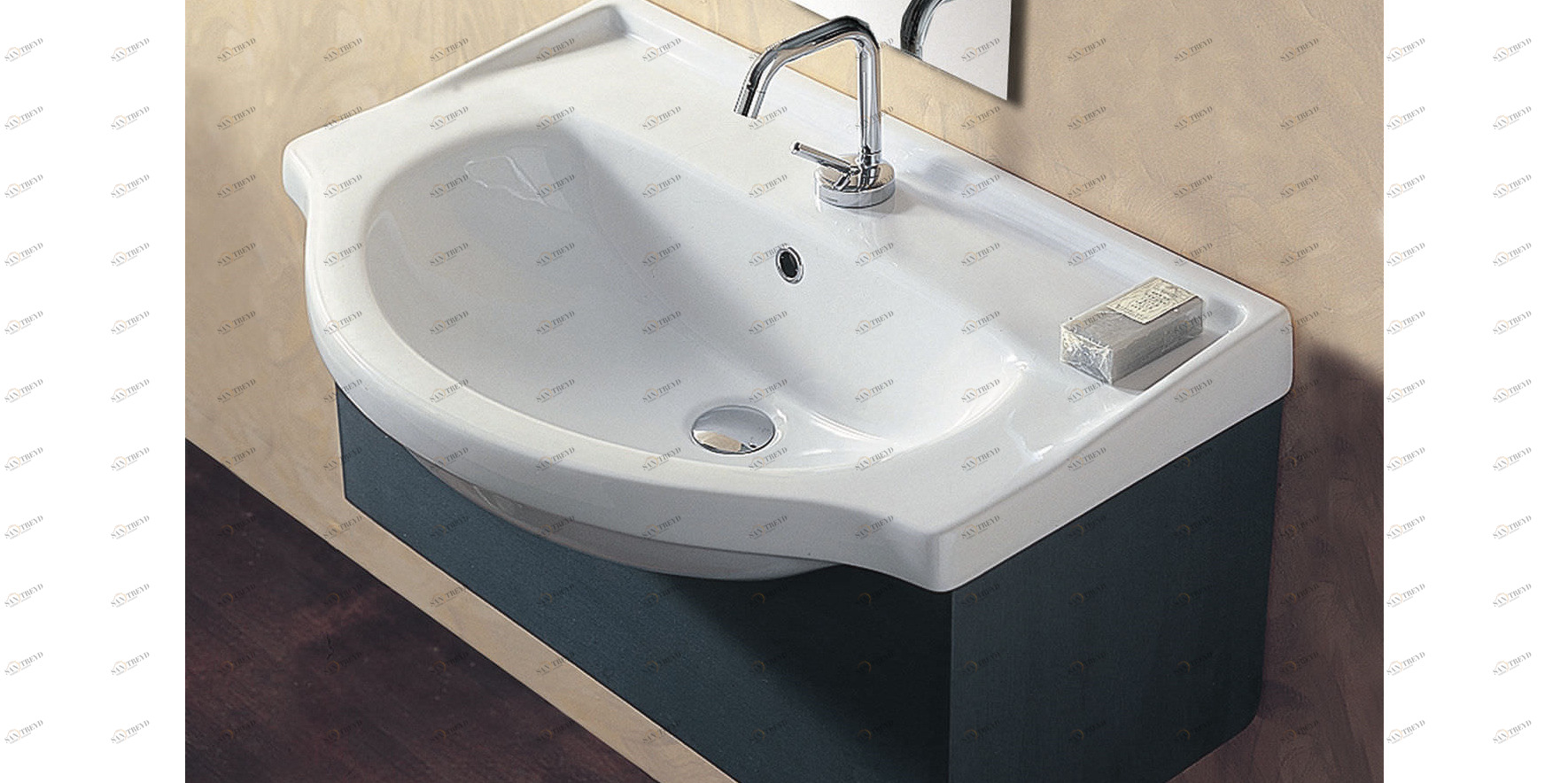 30083 Полувстраиваемая раковина консольная 50 см белая Althea Ceramica Contract Forma 