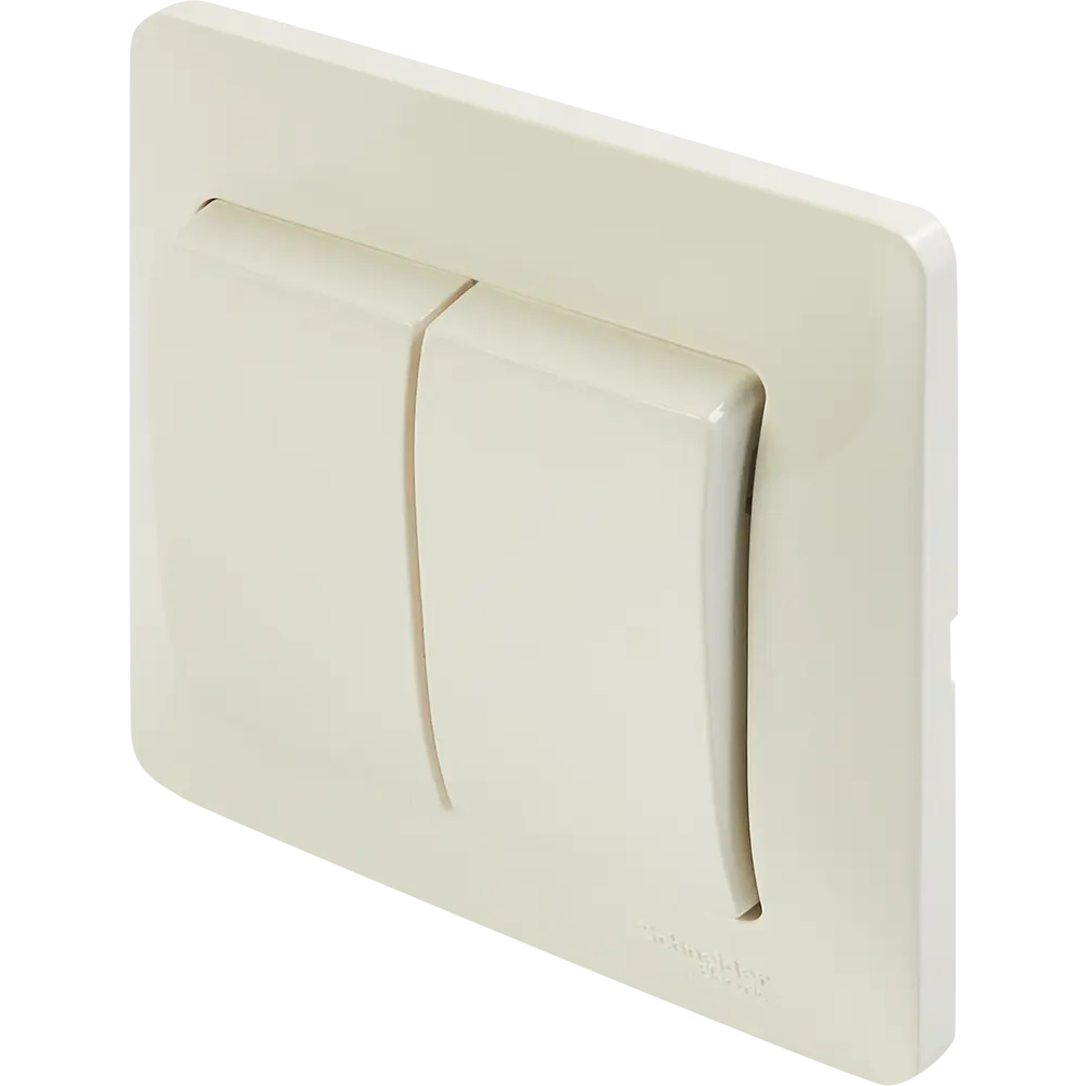 Выключатель встраиваемый Systeme Electric Glossa 2 клавиши цвет молочный STLM-2086009