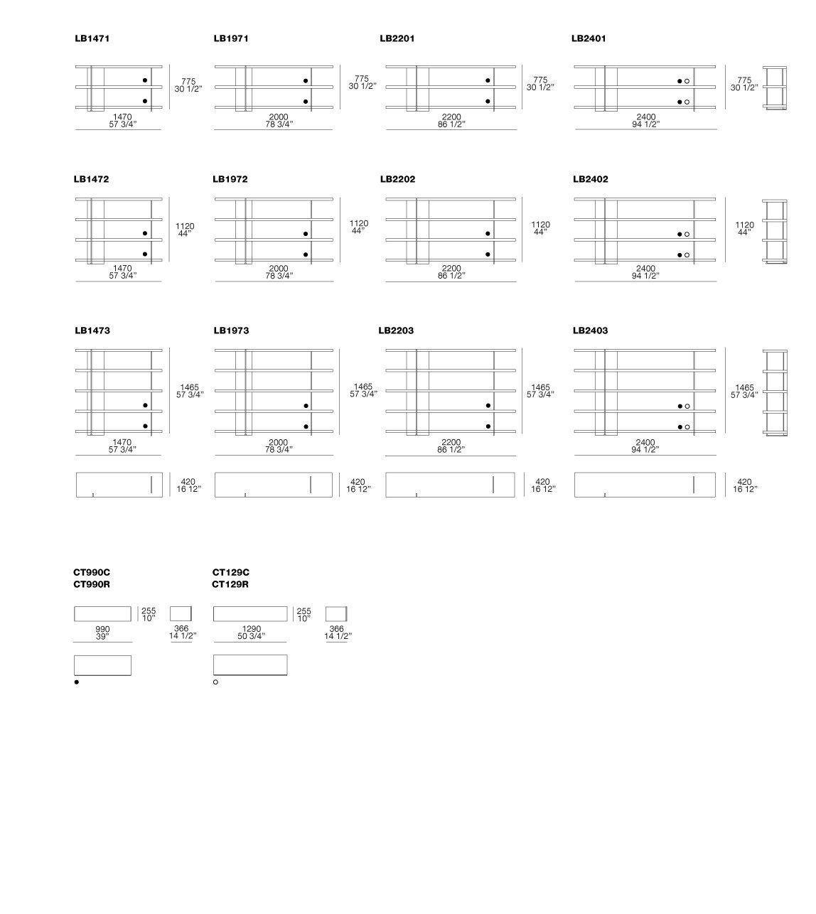 Двухсторонний книжный шкаф из шпона Poliform ARCH-00146685 - Вид №4