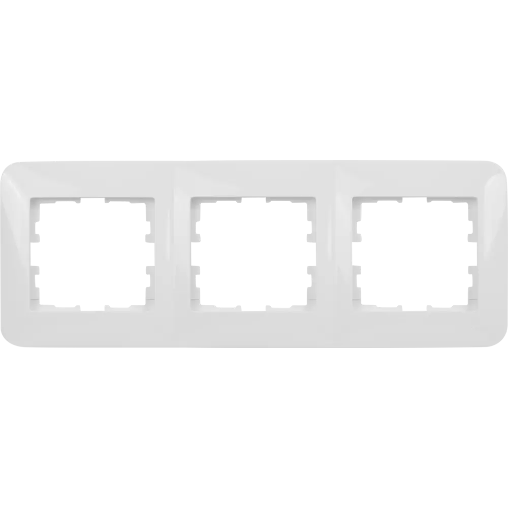 Рамка для розеток и выключателей Lezard Karina Life 3 поста горизонтальная цвет белый STLM-2190573
