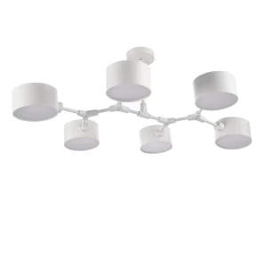 Люстра на штанге Lamplandia Bekker White L1314, 6 ламп, 20 м², цвет белый