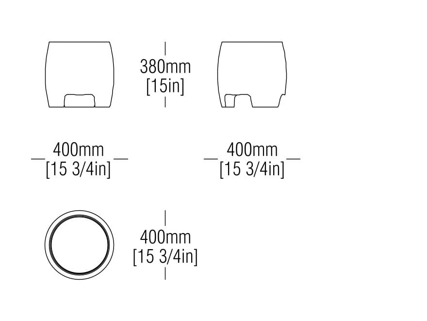Высокий круглый журнальный столик из бетона и стекла MisuraEmme BOSTON ARCH-00116966 - Вид №3