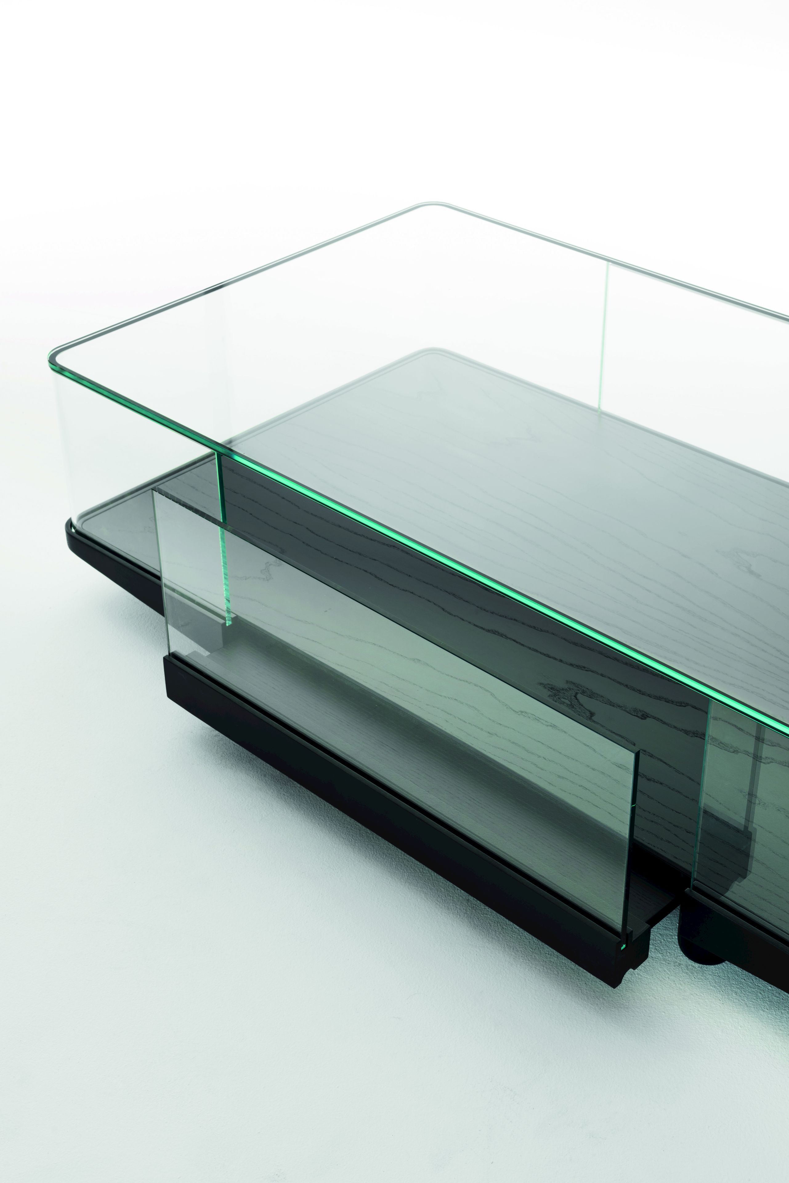 Прямоугольный Хрустальный журнальный столик с отсеком для хранения Glas Italia Collector ARCH-00034904 - Вид №1