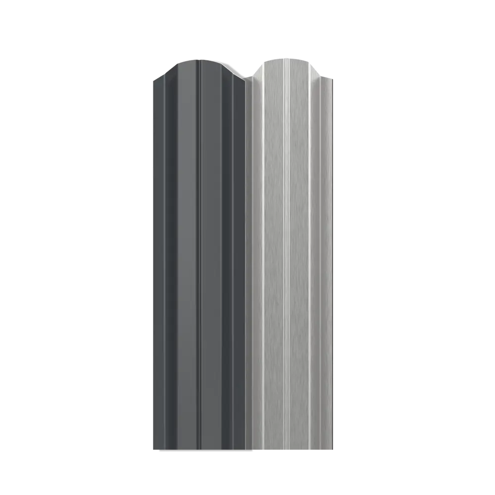 ВЕГА Штакетник односторонний ЭКО-М темно-серый RAL 7024 89414762 STLM-1563246 - Вид №2
