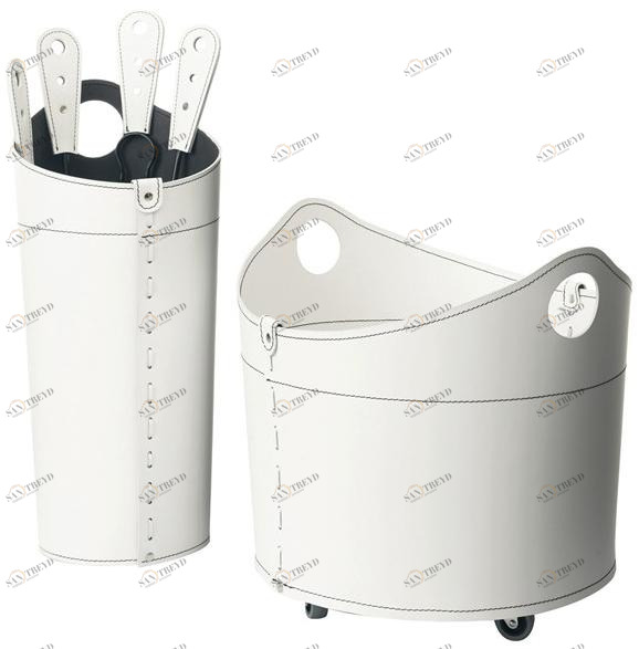 LIMAC design FIRESTYLE Подставка для дров / набор инструментов для камина из регенерированной кожи sun-id-1467877