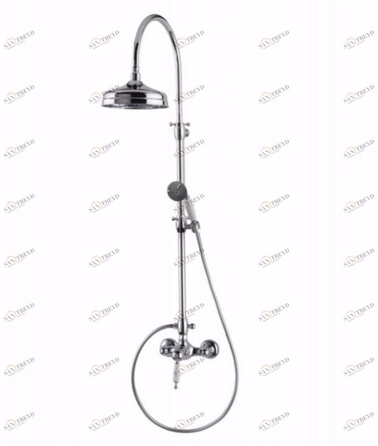 tender rain Латунная настенная душевая стойка в винтажном стиле с ручным душем Echo sun-id-1362753