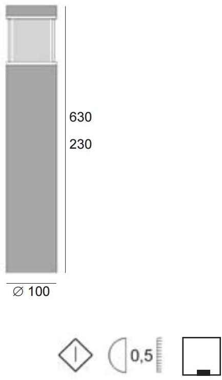 BEL-LIGHTING Столбик из нержавеющей стали Strida 960  - Вид №2