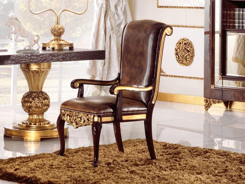 A.R. Arredamenti Мягкое кожаное кресло с подлокотниками Grand royal 409/p - Вид №1