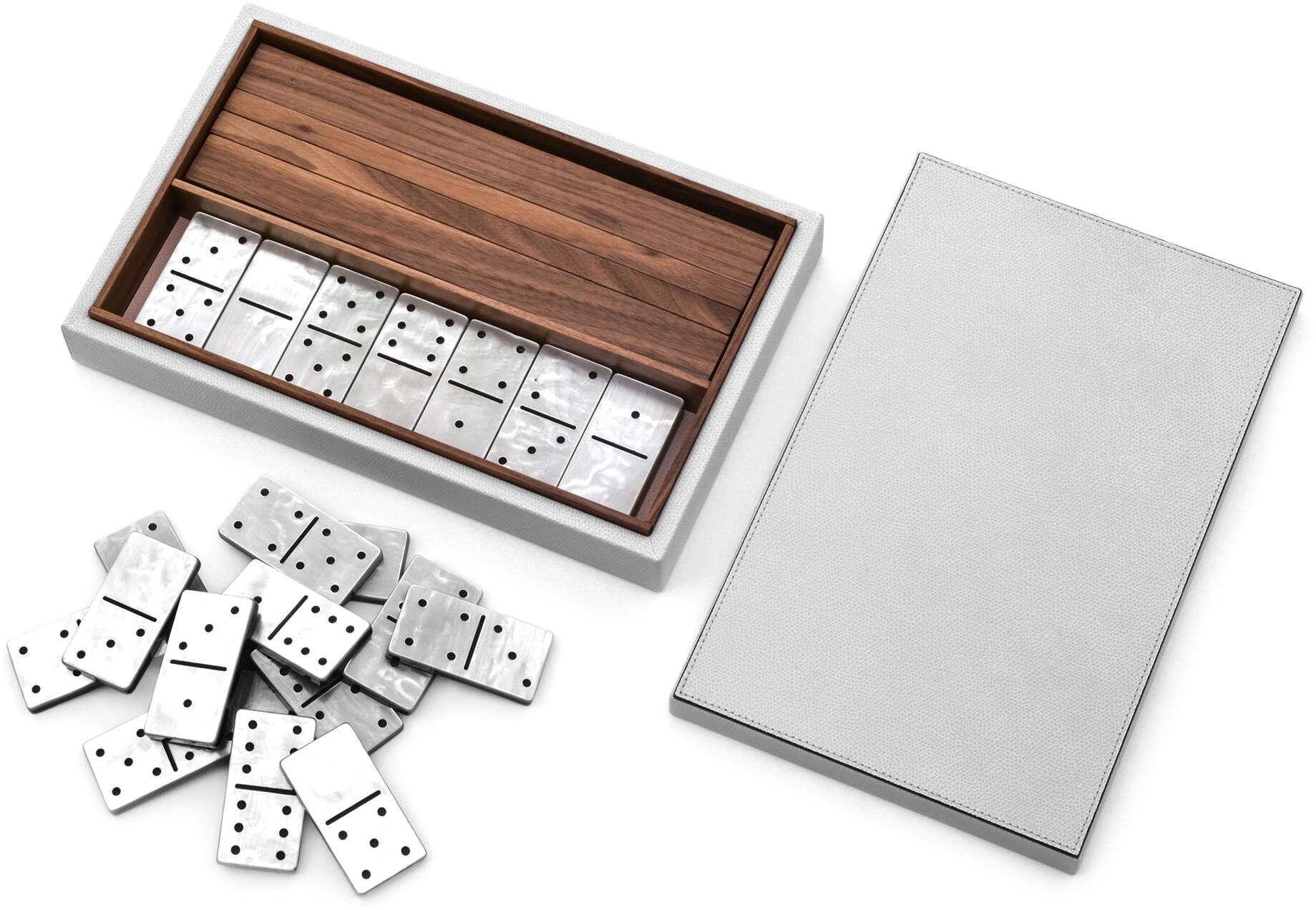 Домино - 30X19XH6 см / зерненая кожа_ТЕМНО-СЕРЫЙ