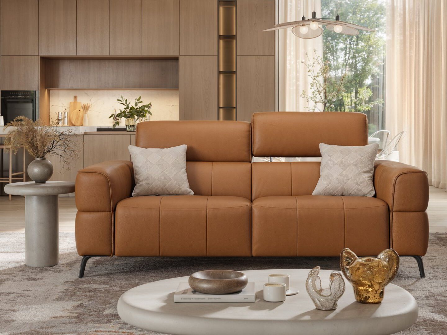 3-местный кожаный диван Sofanella Mezzano ARCH-00061786 - Вид №3