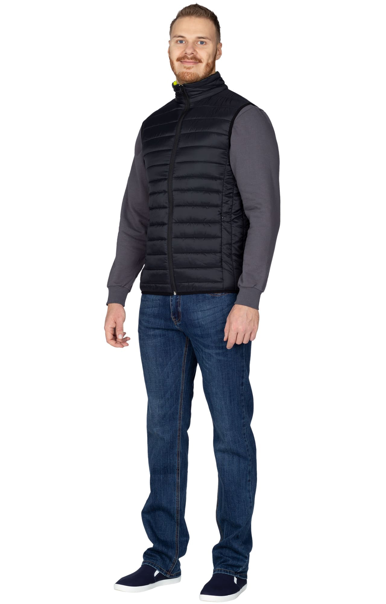 69670 Жилет стеганый  black El-Risto  Демисезонная одежда размер S (88)  - Вид №4