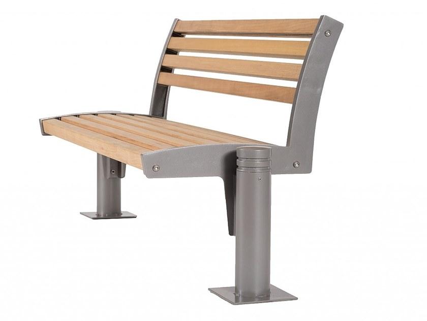 Euroform W Деревянная скамейка со спинкой Fritz 1200  - Вид №2