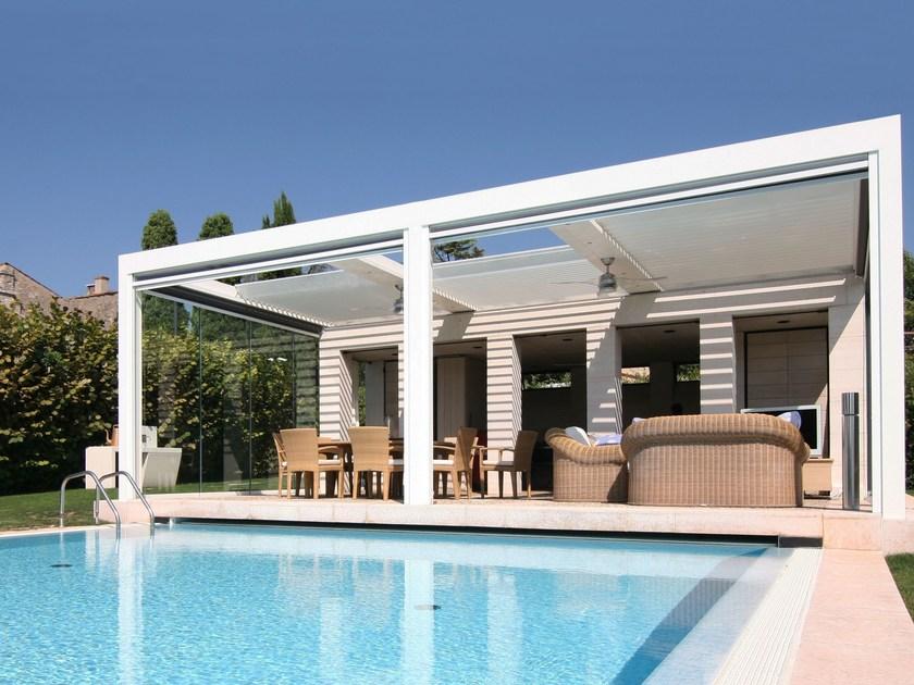 STUDIO 66 Отдельностоящая алюминиевая пергола со складывающимися жалюзи sun-id-1500171 - Вид №2