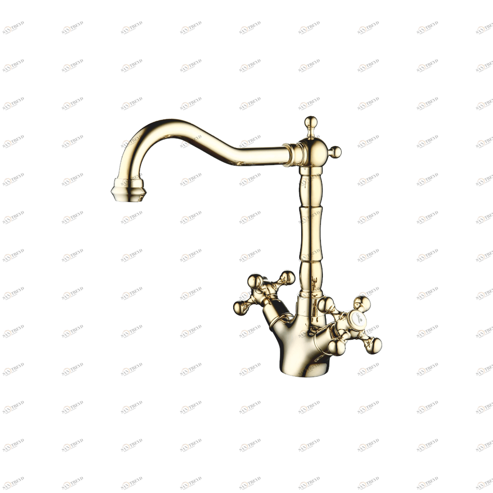 GZ 09022E Смеситель для кухни двухвентильный Ganzer Золото Ganzer Германия 13957