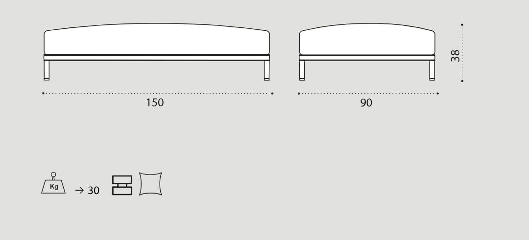 Ткань сад пуфик Ethimo залив ARCH-00116387 - Вид №5