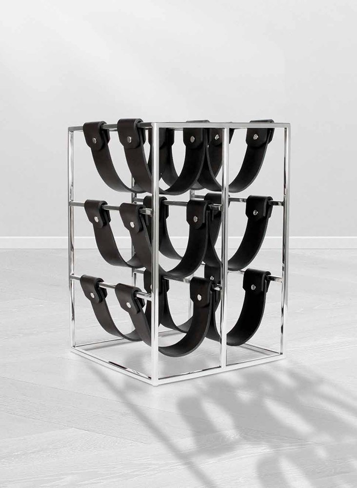 Подставка стальная для бутылок 37х25 см серебряная Winerack Envy 6 Bottles EICHHOLTZ ДИЗАЙНЕРСКИЕ 00-3883252 Серебро  - Вид №2