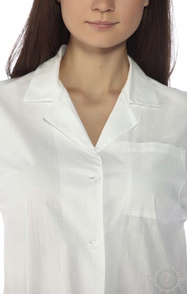 61698 Халат женский белый  Медицинская одежда  размер 60-62/170-176 Спецодежда  - Вид №4