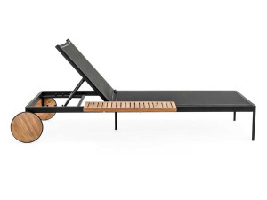 Садовая кровать с откидной спинкой textilene с колесами