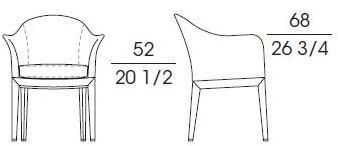 Giorgetti Стул с обивкой и подлокотниками  51040-51041  - Вид №2