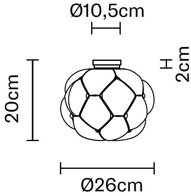 Fabbian Стеклянный потолочный светильник Cloudy F21 e01 71 - Вид №6