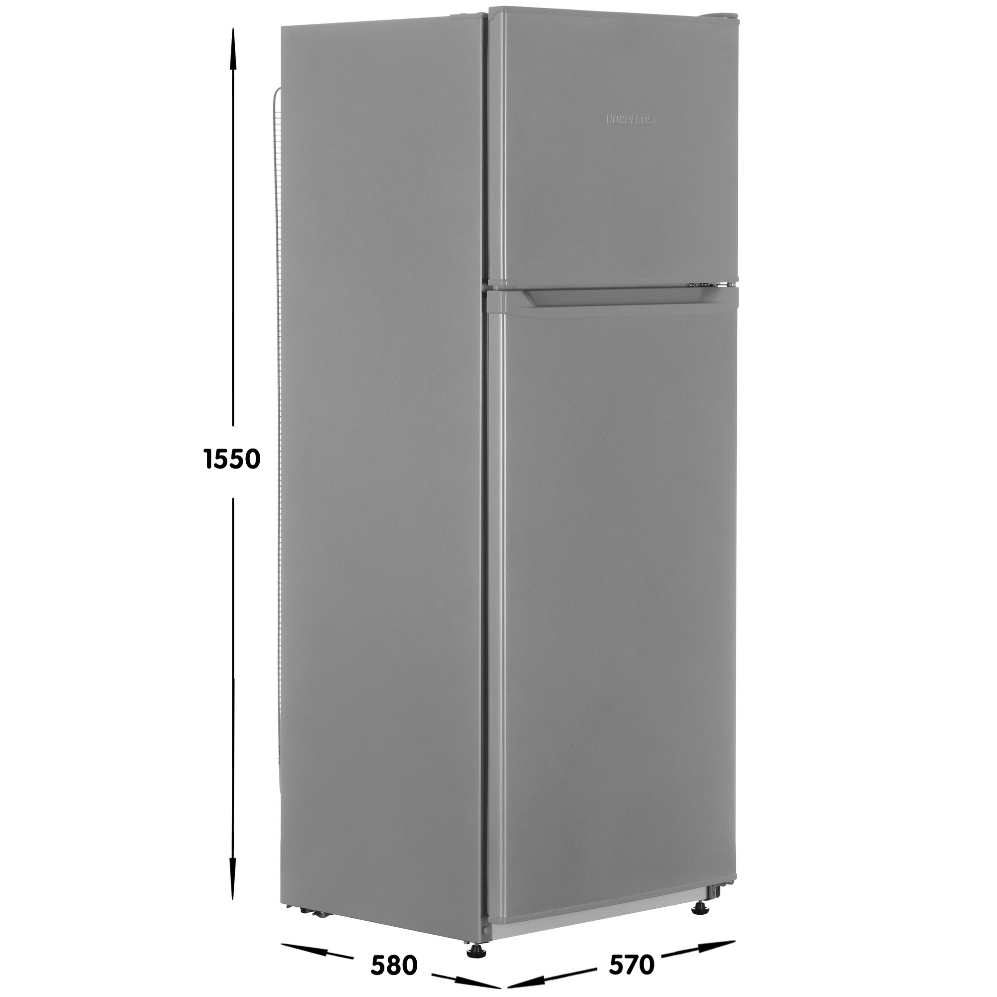 9056364 Холодильник с морозильником   Nordfrost  NRT 145 132 серебристый STDN-0021768 - Вид №6