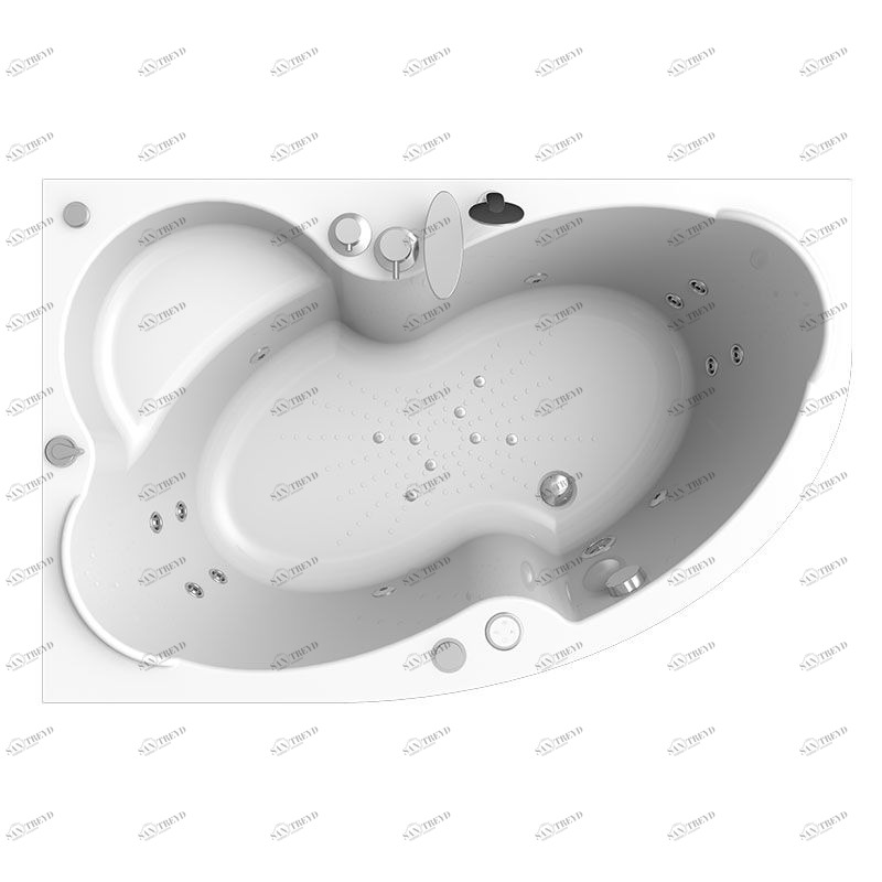 Гидромассаж "Спортивный Chrome" на ванну Ирма 150х97 (двигатель 900 Вт, система "Turbo-pool", джет Джереми - 4 шт., джет Глори - 8 шт.) Radomir 1-65-2-0-3-216