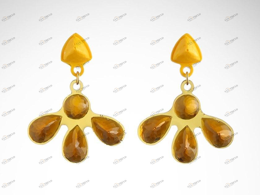 Corsi Design Серьги из синтетического материала Long stones sun-id-1346313