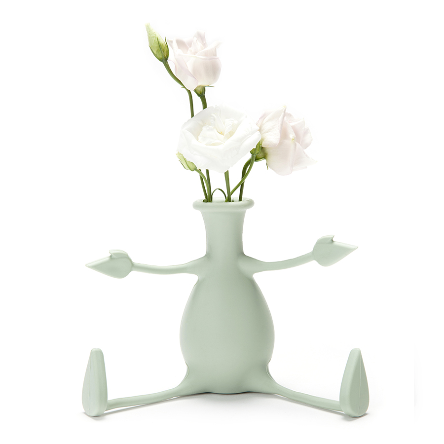 PE555 Ваза для цветов с гибкими ручками florino мятная Peleg Design  - Вид №1