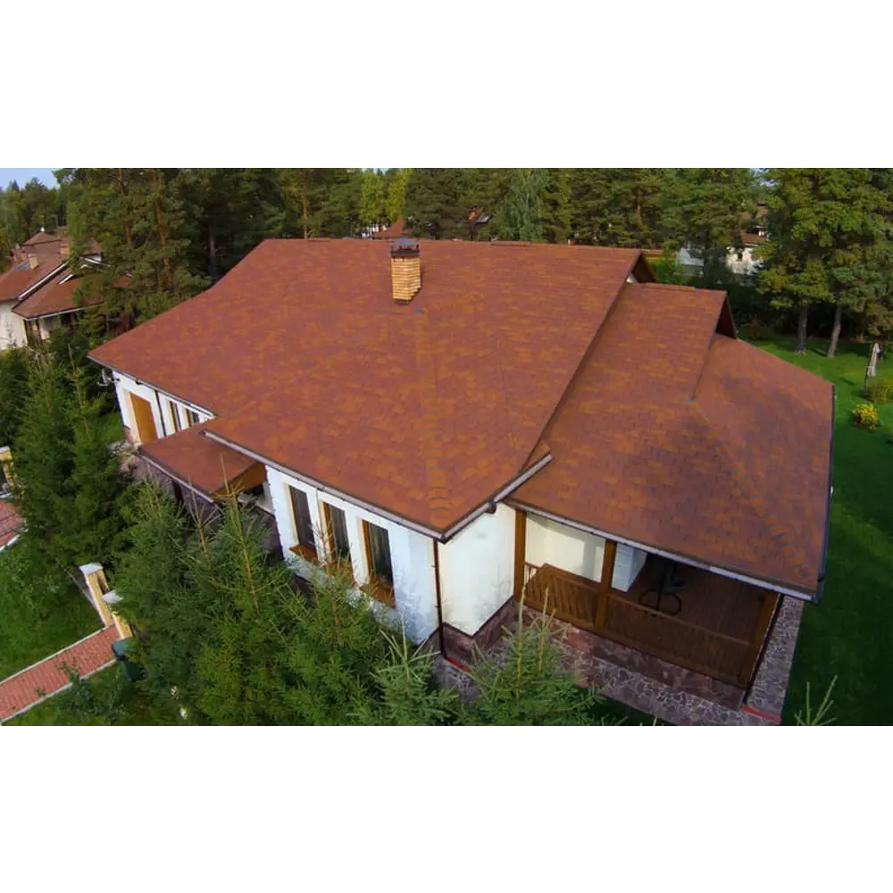 Черепица гибкая Mida Трио Антик коричневый 3 м² 15569363 STLM-2096526 ТЕХНОНИКОЛЬ - Вид №6