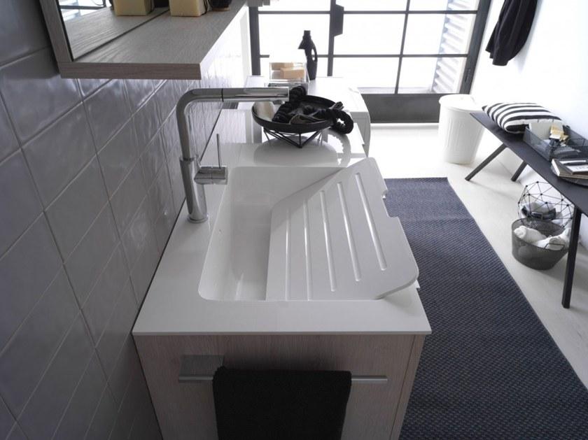 Ideagroup Шкаф для стирки из меламина с раковиной Kandy sun-id-1469218 - Вид №2