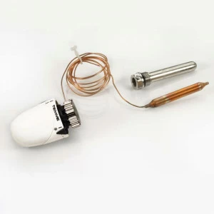 Термоголовка М30х1,5 Tiemme с капилляром и погружной гильзой 1/2" 20-50"C