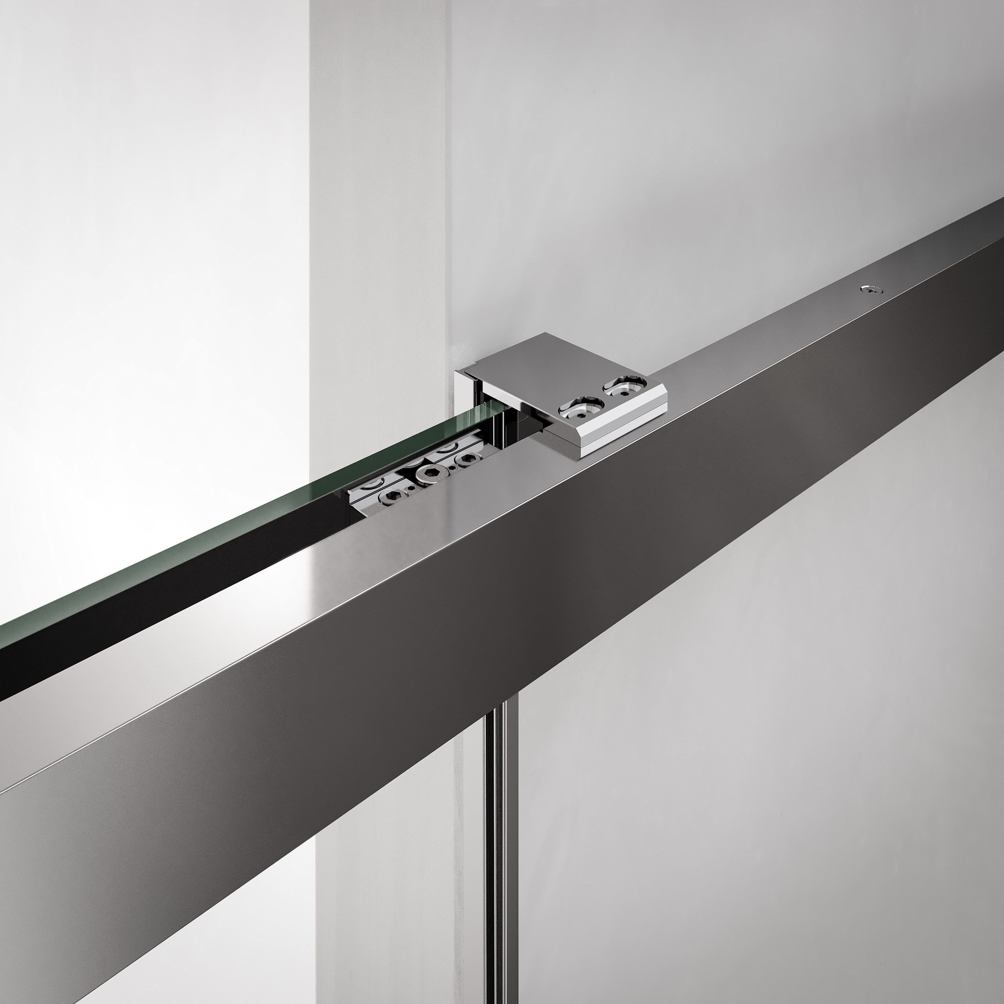 Алюминиевая и стеклянная душевая кабина с раздвижной дверью DUKA вода 5000 ARCH-00071644 - Вид №34