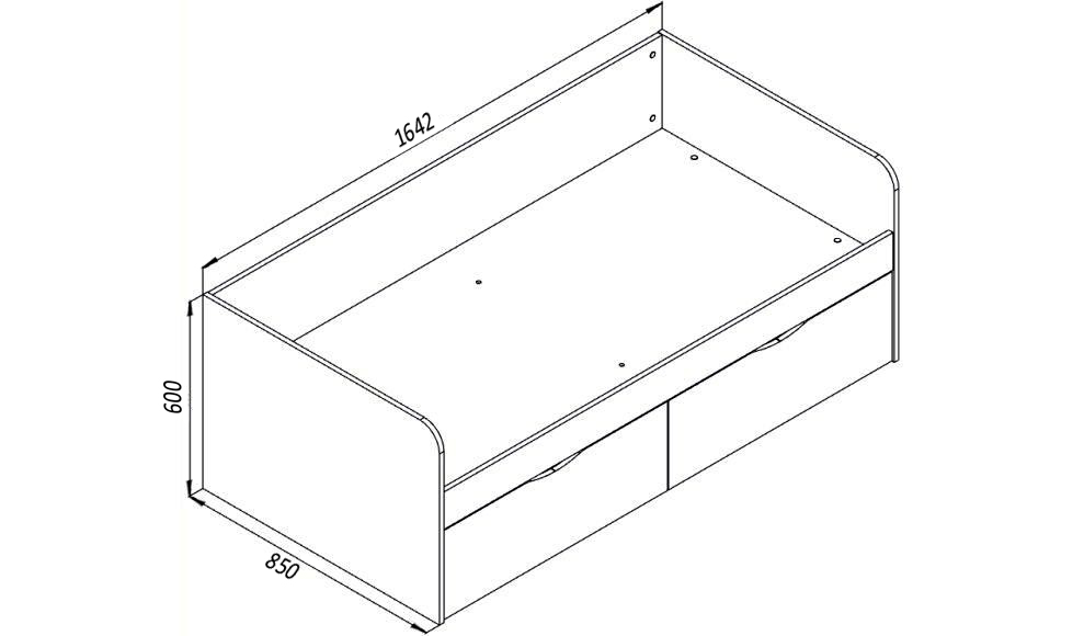 Детский диван-кровать с 2 ящиками "Зефир" МАНДАРИН ЗЕФИР 178700 Белый;розовый Santreyd  - Вид №3
