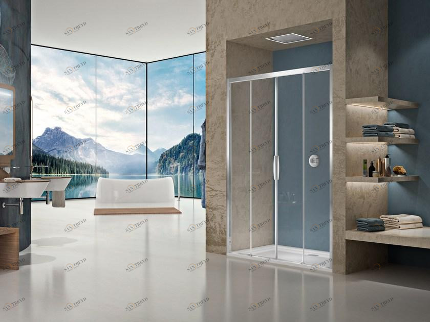 Duka Душевая ниша с раздвижной дверцей Quadra – con profili verticali e orizzontali sun-id-1408491