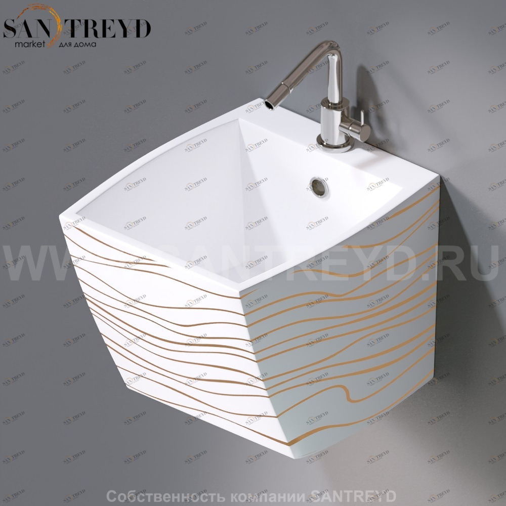 L253.410G Подвесная раковина настенная овальная A. e T. Italia SQUARE белая AeT ITALIA