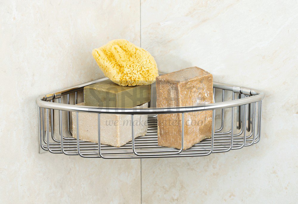 62260 Нержавеющая угловая полка, глянцевая поверхность SANELA  - Вид №1