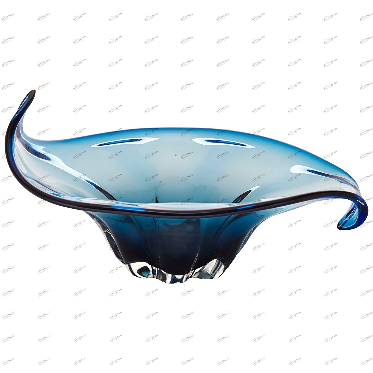 Ваза стеклянная 27х21х14 см сине-голубая от Garda Decor GARDA DECOR - 033959 Синий 