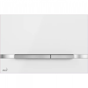 Кнопка управления для скрытых систем инсталляции, нержавеющая сталь-белый глянец