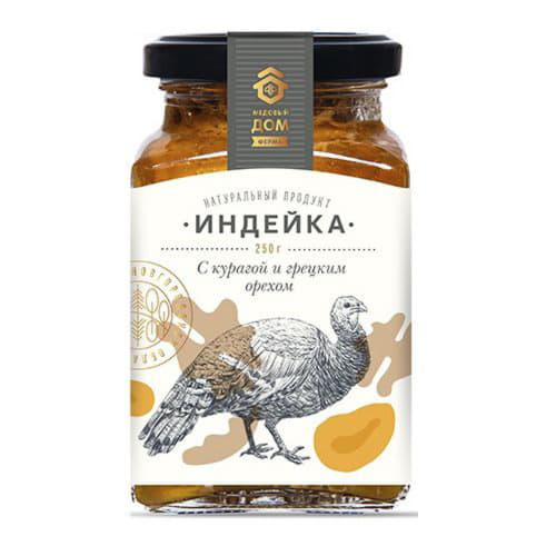 Индейка с курагой и грецким орехом Медовый дом ферма Santreyd 9394 - Вид №1