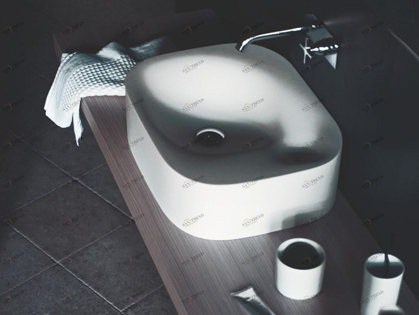 Встроенная раковина под столешницу овальная Agape Nivis sun-id-1479937