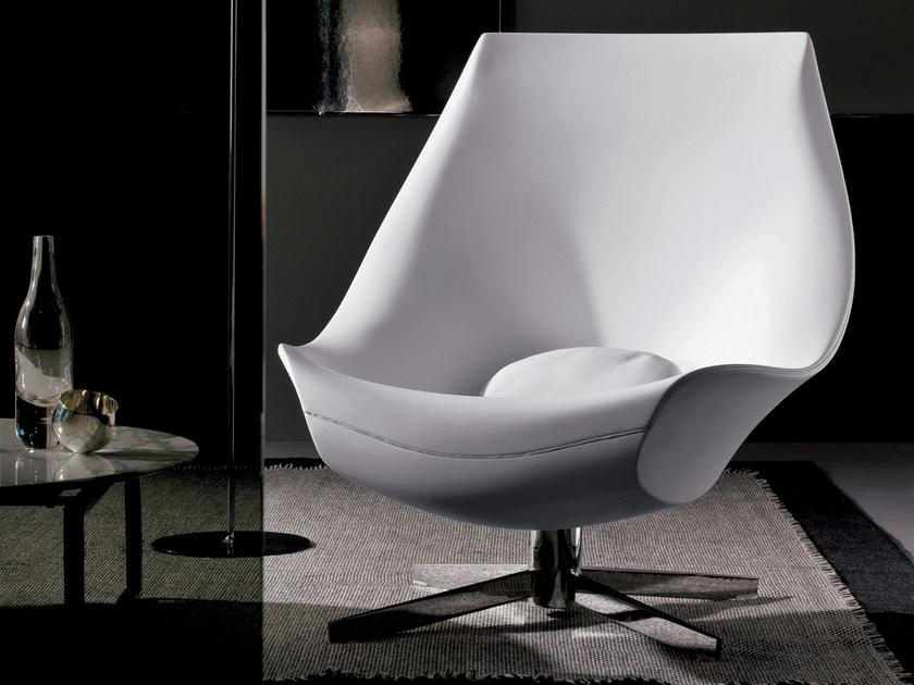 i 4 Mariani Вращающееся кресло с кожаной обивкой Oyster sun-id-1378572 - Вид №4