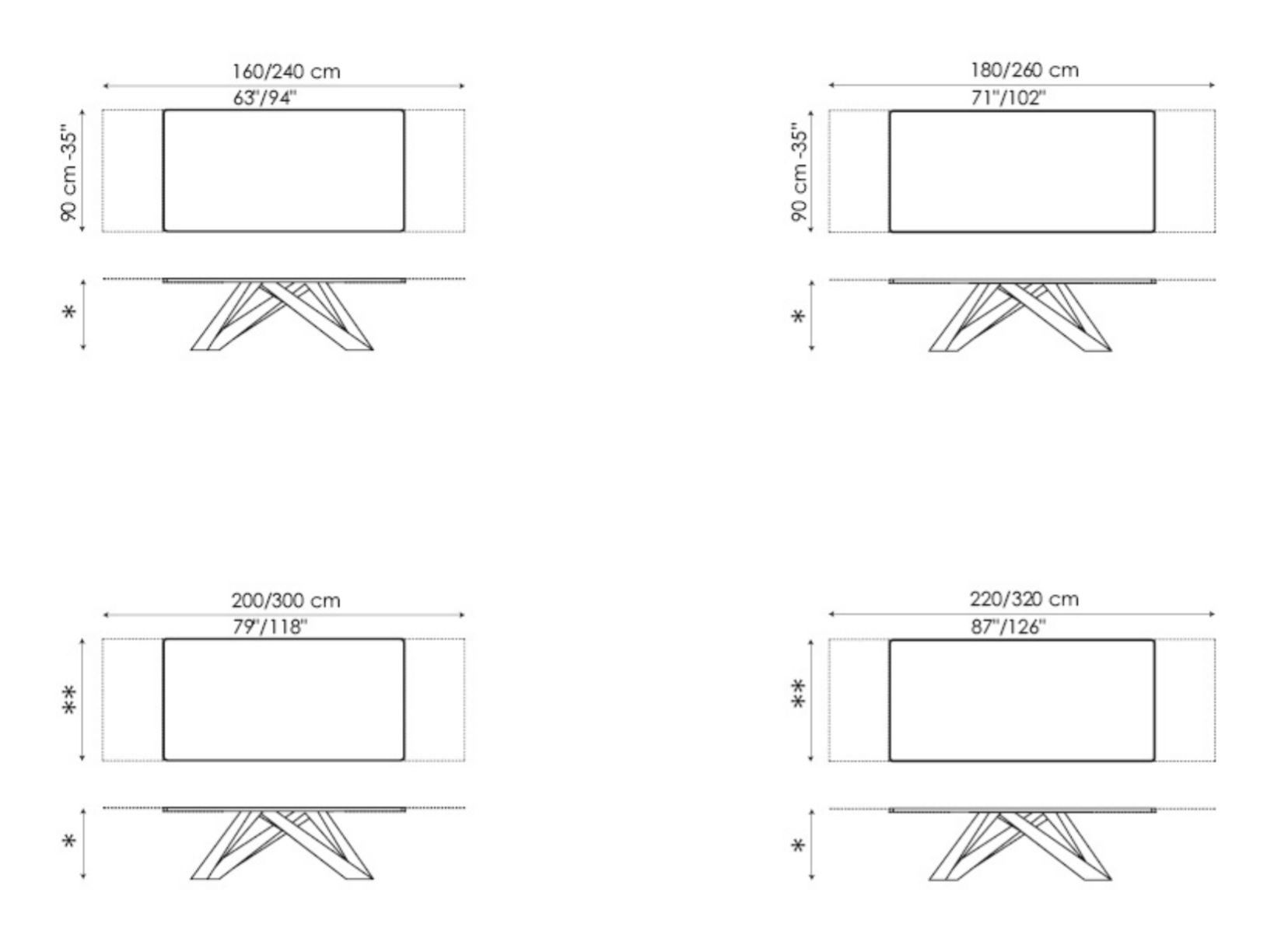 Прямоугольный стол BONALDO BIG TABLE ARCH-00039394 - Вид №25