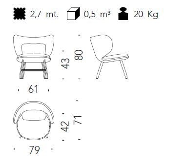Кресло с подлокотниками MOROSO Sushi edition ARCH-00111020 - Вид №7