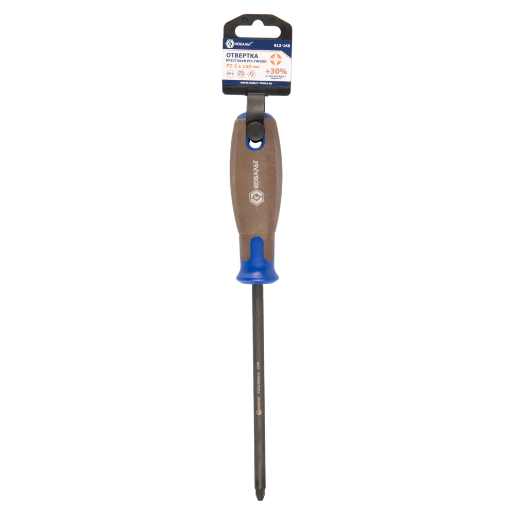Отвертка крестовая КОБАЛЬТ PZ3x150 мм для профессионального монтажа 89373924 STLM-1489901 - Вид №2