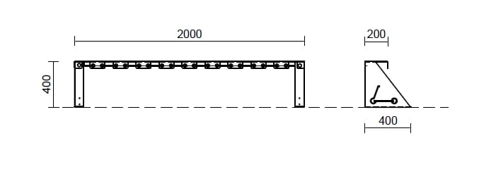 Стальная стойка для велосипедов Studio Città CROSS XL ARCH-00049614 - Вид №1