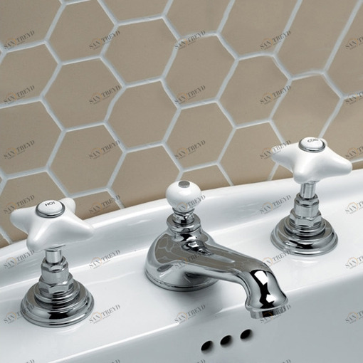 Смеситель на 3 отверстия для раковины UTWR700CR Devon Devon WHITE ROSE Devon&Devon